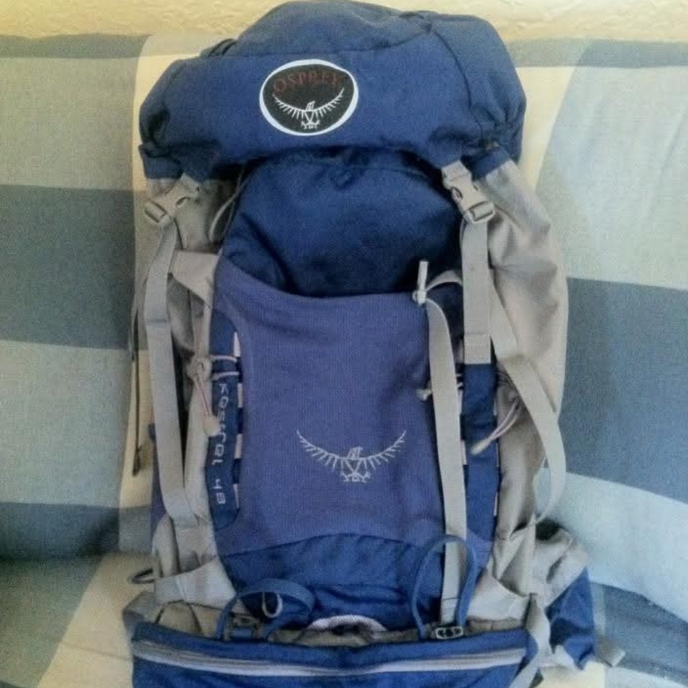 Osprey Blue Hiking Backpack